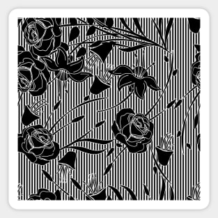 Monochrome Floral Sticker